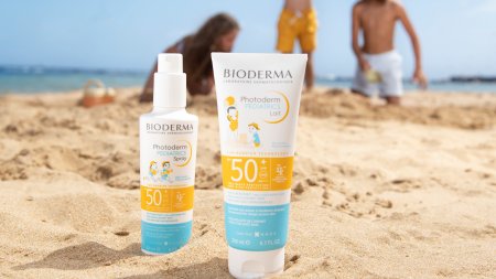 SPF50+ слънцезащитен крем за деца с фактор 